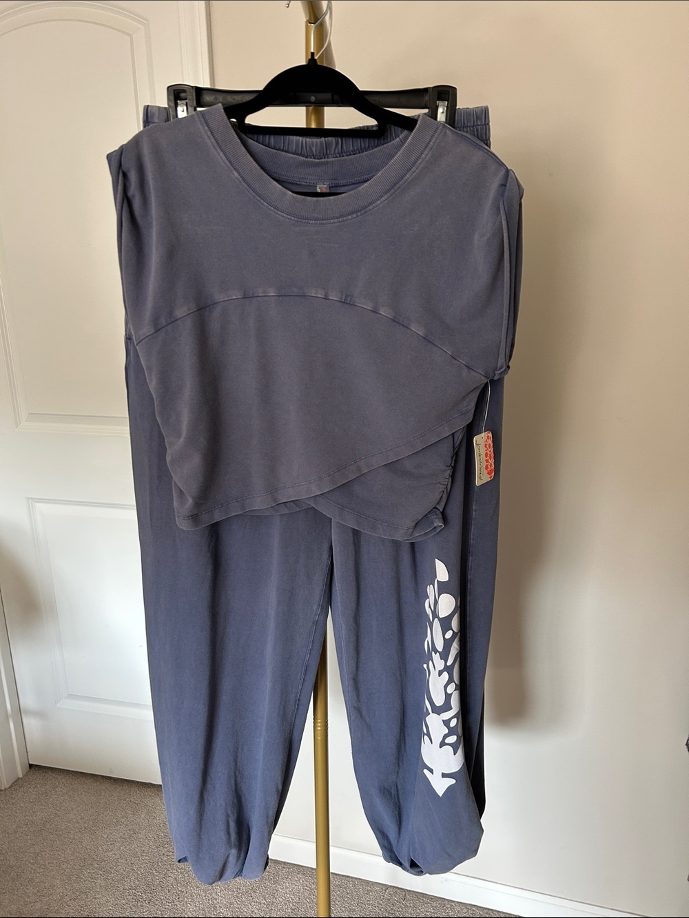 FP Movement by Free People Hot Shot Crossover Set in Blue Indigo NWT